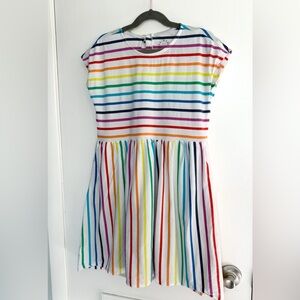 Primary Rainbow Stripe “Backyard” Dress